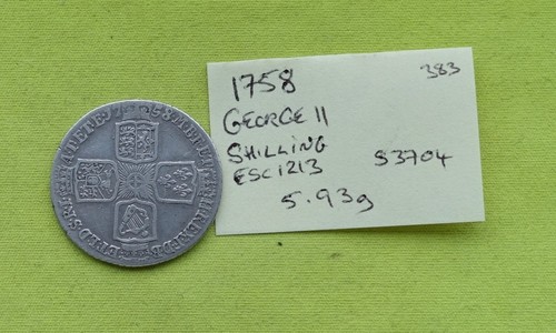 1758 silber one shilling - 1758,