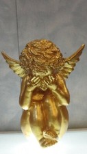Engel Figur Sitzend Kugel