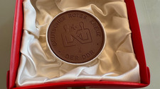 Meissner Böttger Steinzeug -Gedenk-Medaille DRK der DDR mit Originaletui