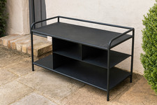 Westwing Schuhregal Nash Metall Schwarz Modern Industrial – fertig montiert