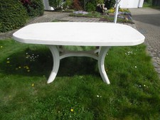 Gartentisch groß weiß