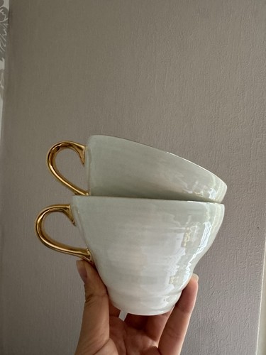 Tassen gold keramik - tassen,