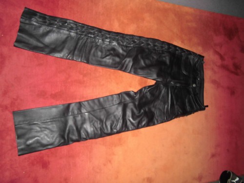 Bikerhose leder hose - leder, highway