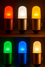 1x 12V LED BA7S warm weiß rot