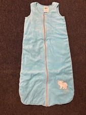 kuscheliger Schlafsack unisex blau mit Bär 90 cm - wie NEU