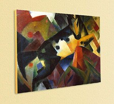 Springendes Pferd Expressionismus von Franz Marc Blauer Reiter Kunstdruck 05