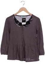 Boden Strickjacke Damen Cardigan Jacke Gr. EU 38 Baumwolle Seide Grau #ahe8f7x