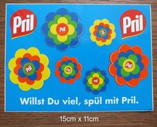 Alter Sticker Aufkleber Pril Spülmittel Blumen Prilblume 90er Jahre Werbung