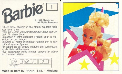 Panini sticker barbie - sticker, /