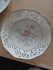 Antik Sammelteller Zierteller Porzellan Durchbrochener Rand, Sehr Guter Zustand