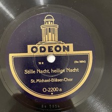 Schellackplatte Weihnachten "Oh du fröhliche" und "Stille Nacht"  BLÄSER CHOR