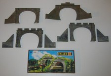 5 x Faller 559 (120559) Tunnelportal, 1x unbenutzt in OVP, 4x teil-aufgebaut