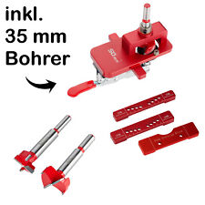 Topfband Bohrschablone Bohrlehre Alu Ø 26 / 35 mm Topfloch Forstnerbohrer SOTECH