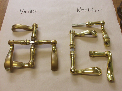 Türbeschlag messing aufarbeit - türbeschlag,