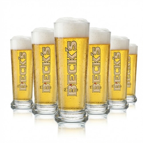 Becks bier glas seattle - 6x,