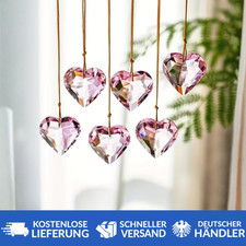 6x Herz Kristall Sonnenfänger