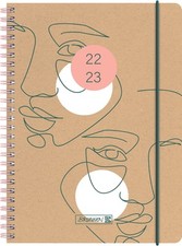 BRUNNEN Schülerkalender „Faces“ 2022/2023 A5 2 Seiten = 1 Woche 