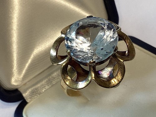 333er gelbgold blumenring mit - 333er,