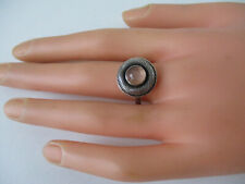 Silberring rosa Stein