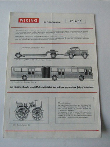 Wiking bild preisliste - 1982, /