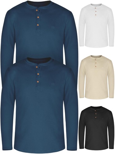 2er set herren - set, langarm-shirt