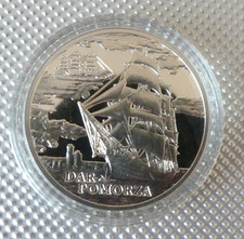 Weißrussland 20 Rubel Dar Pomorza Schiffsklipper SP70 PCGS Hologramm Silbermünze