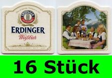 16 Stück Bierdeckel Erdinger Weissbier Weissbräu Erding Party Bar Theke Tresen