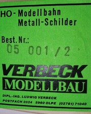 Verbeck H0 Dampflok Plakette