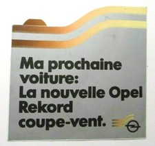 Werbe-Aufkleber Opel Rekord
