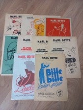 Alte Antike Klavier Noten, 10Stücke, Sammlung Karl Bette Bringt