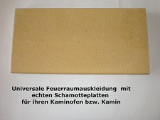40 x 20 x 4 cm Schamotte Platte für die Feuerraumauskleidung Kaminofen Schamotte