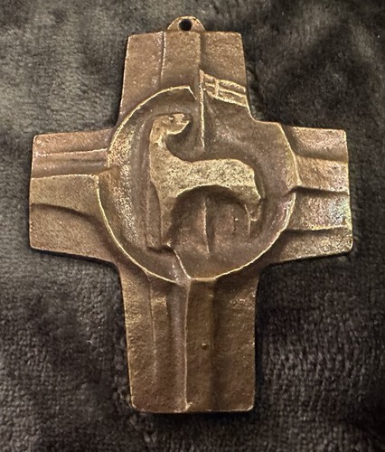 Vintage bronze kreuz wandkreuz - vintage,