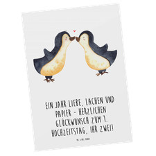 Postkarte 1. Hochzeitstag