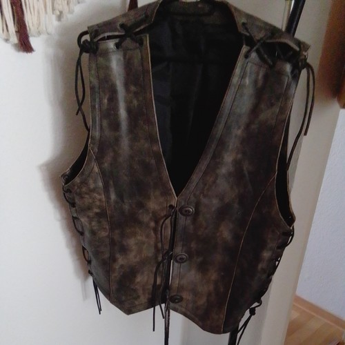 Lederweste biker kutte - lederweste,