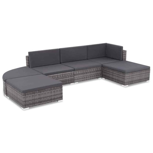 Tlg polyrattan garten - 6-tlg.,