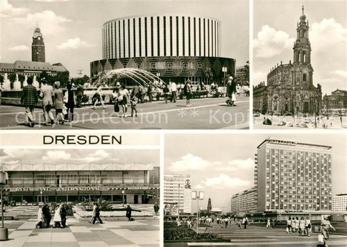 Dresden elbe rathaus - dresden, hofkirche
