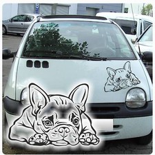 Auto Aufkleber Französische Bulldogge Pfote Autoaufkleber Hund Motorhauben A3039