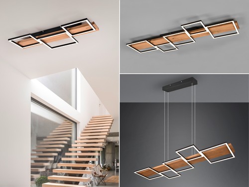 Led lampen mit - led, holzbrett