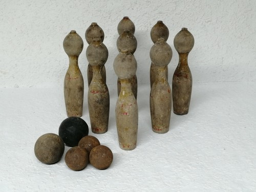 Antikes tisch kegelspiel - antikes,