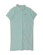 Lacoste Damen Shirtkleid Polokragen Kurzarm Größe 40 Mittelblau DN73
