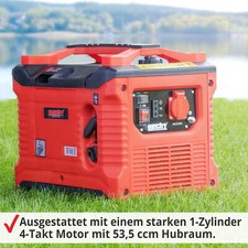 Inverter 1020W Camping 4 Takt Strom Erzeuger Benzin Not Strom Aggregat ID 6980