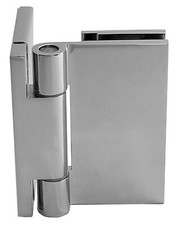 Duschtürbeschlag, Scharnier für Dusch-Tür, "Slim Line" Glas-Wand, 90°, Chrom