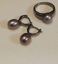 Ring und ohrringe set mit - und,