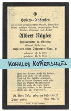 Sterbebild - Gefr. beim