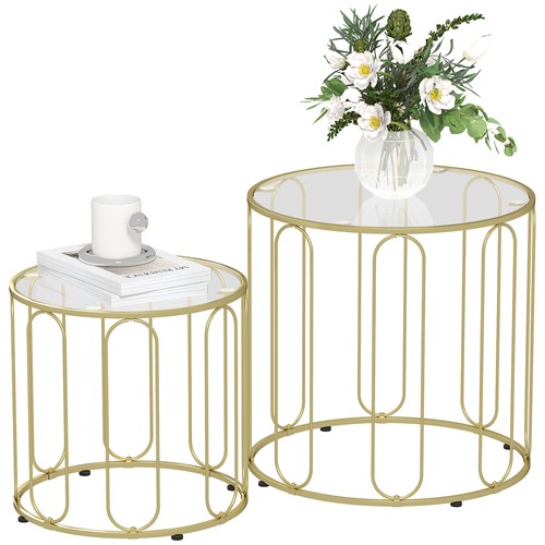 Couchtisch rund stapelbar 2er - couchtisch,