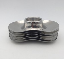 6 Eierbecher WMF - Wagenfeld - Cromargan