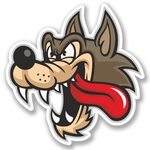 Angry wolf cartoon - 2,