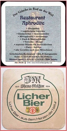 Zwei stück bierdeckel - zwei,