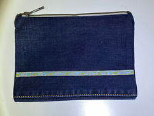 Kaffeesack Upcycling Federmappe selbstgenäht Unikat Kosmetiktasche Handmade Jean