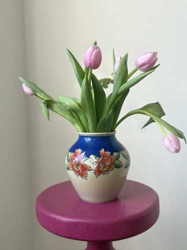 Keramikvase blumenmuster - keramikvase,
